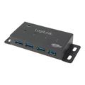 LogiLink UA0170 4-portowy Koncentrator USB 3.0 - Czarny