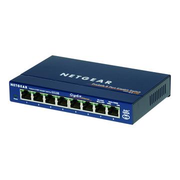 8-portowy Przełącznik Gigabit Ethernet Netgear GS108 - Niebieski