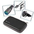 Zestaw do Samochodu 4smarts Travel - Ładowarka, Uchwyt, Kabel ComboCord - Czarny