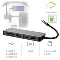 Green Cell 7-iw-1 USB-C Hub Adapter - QC 4.0, PD, Samsung Dex, 4K, SD, microSD