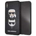 Etui Karl Lagerfeld Karl & Choupette do iPhone XS Max - Czarne