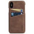 Skórzany Pokrowiec Krusell Sunne 2 Card iPhone X - Brązowy