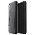 Skórąany Pokrowiec-Portfel Mujjo iPhone XS Max - Czerń