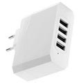Uniwersalna Ładowarka Ścienna z 4 Portami USB OTB - 4,8A - Biała