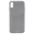 Etui z TPU Puro Shine Glitter do iPhone XR - Srebrne