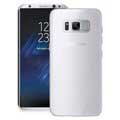 Samsung Galaxy S8 Ultra Płaski Pokrowiec Puro 0.3, Półprzezroczysty Biel