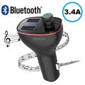 Ładowarka Samochodowa i Bluetooth Transmiter FM Rock B300 - Czarna