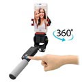 Inteligentny Obracający się o 360 Stopni Bezprzewodowy Kijek do Selfie - Czarny