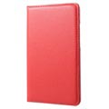 Teksturowane obrotowe etui do tabletu Huawei MediaPad T3 7.0 - Czerwone