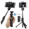 Uniwersalny selfie stick Bluetooth ze statywem 3-w-1 - czarny