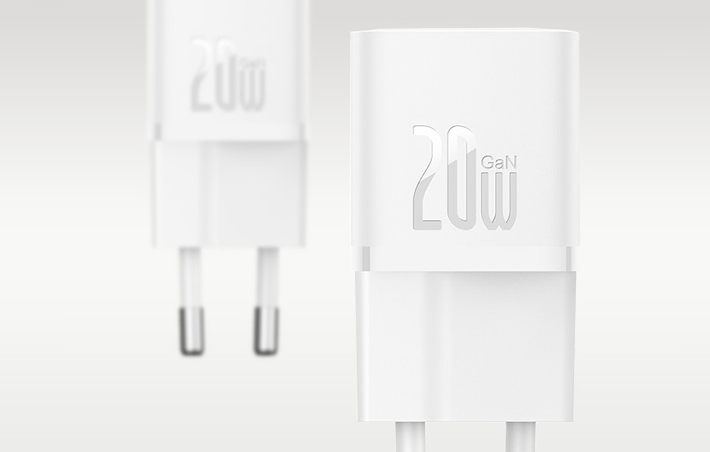 Baseus Mini GaN5 20W USB-C Wall Charger - biała