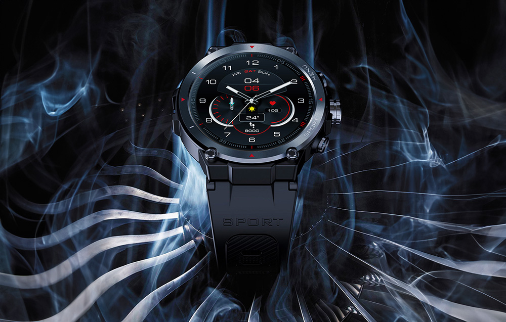 Wodoodporny smartwatch Zeblaze Stratos 2 - czarny