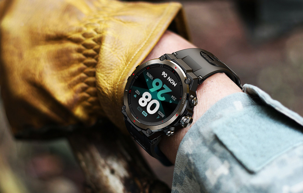 Wodoodporny smartwatch Zeblaze Stratos 2 - czarny