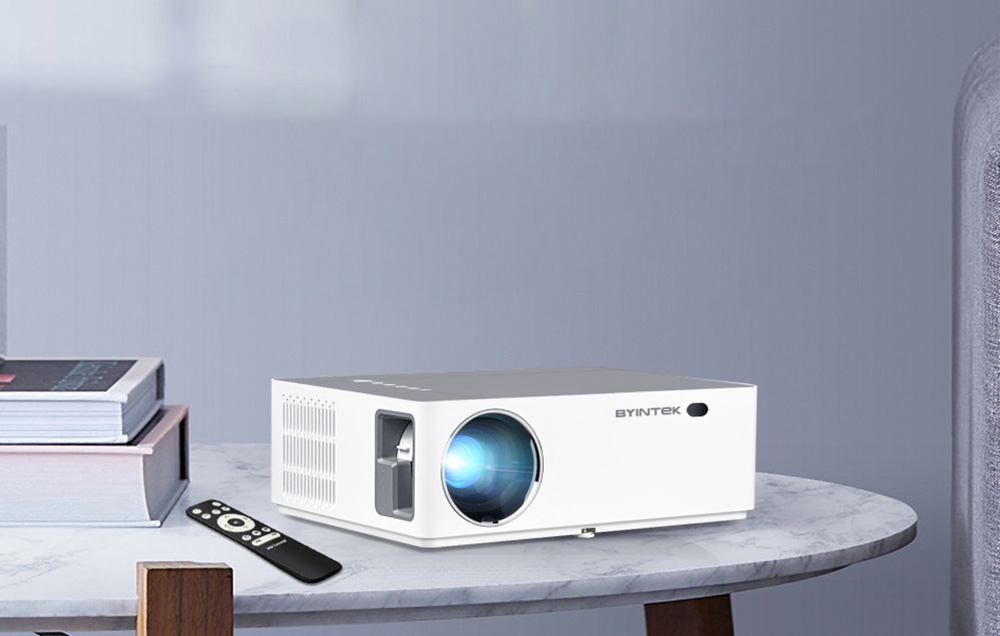Inteligentny projektor Byintek K20 - Android, Full HD - Biały