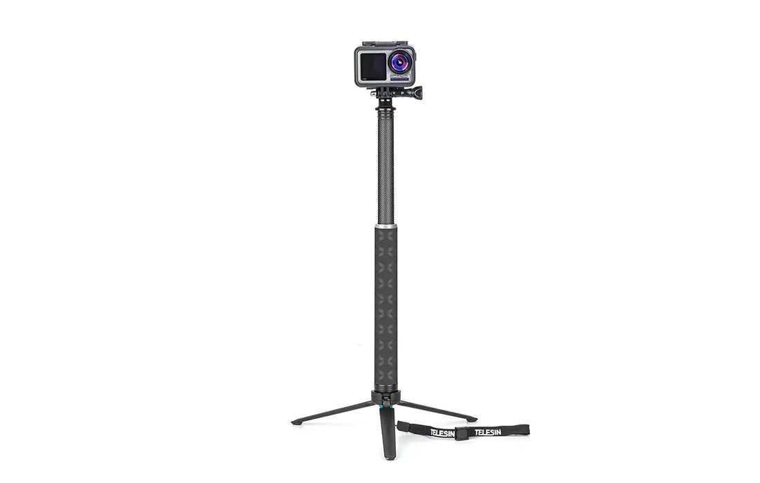 Telesin GP-MNP-90T Kamera sportowa Selfie Stick / Statyw - 0.9m - Czarny