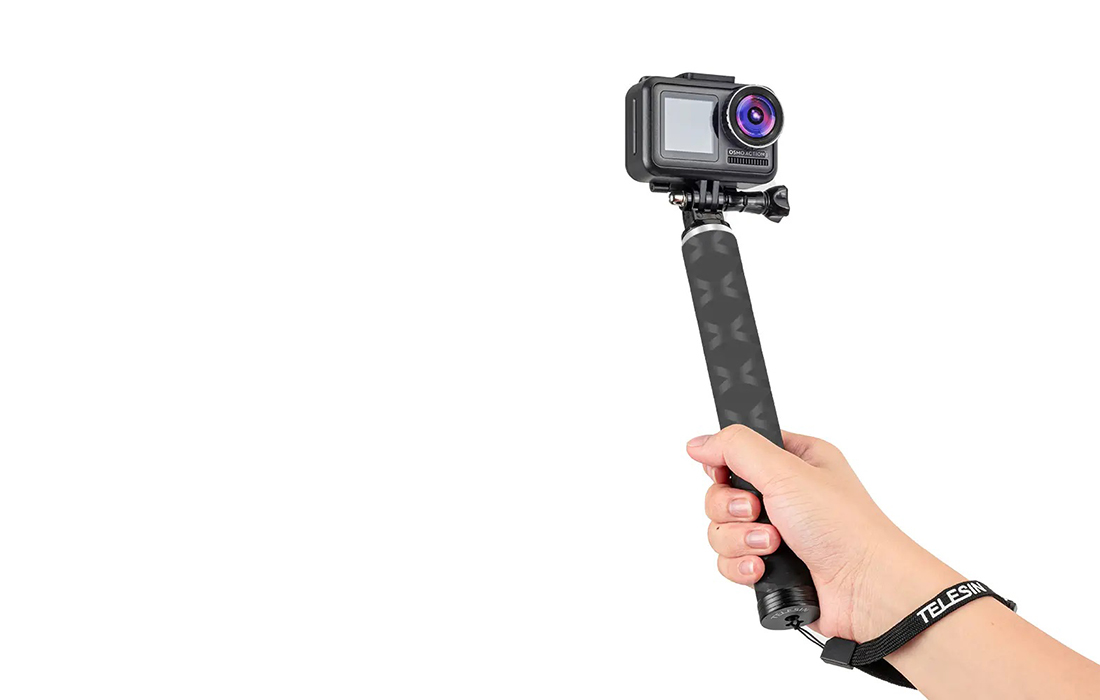 Telesin GP-MNP-90T Kamera sportowa Selfie Stick / Statyw - 0.9m - Czarny