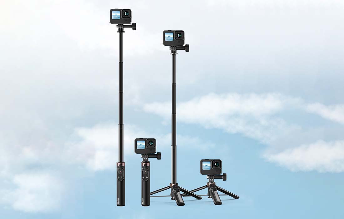 Telesin TE-RCSS-001 Kijek do selfie do smartfonów/kamer sportowych z pilotem Bluetooth