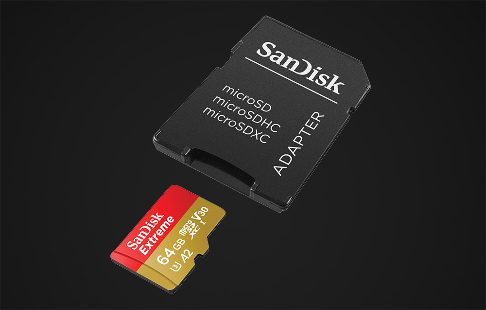 Karta pamięci SanDisk Extreme microSDXC UHS-I U3 SDSQXAH-064G-GN6AA - 64 GB