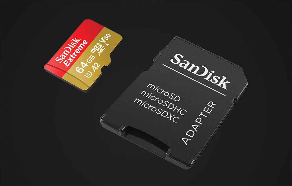 Karta pamięci SanDisk Extreme microSDXC UHS-I U3 SDSQXAH-064G-GN6AA - 64 GB