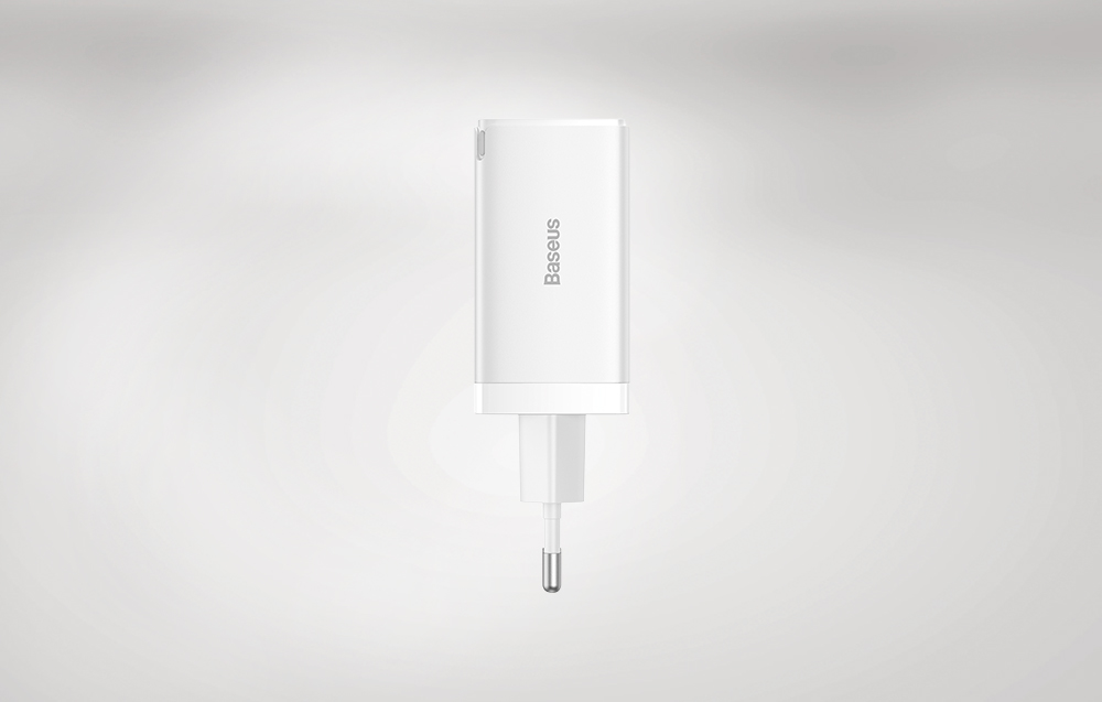 Ładowarka ścienna Baseus GaN5 Pro 65W - 2xUSB-C, USB-A - biała