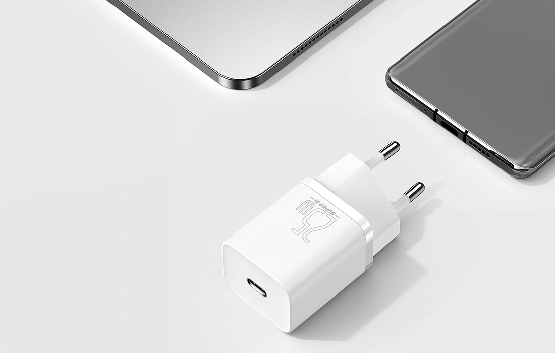 Baseus Super Si Quick USB-C Charger 25W - biała